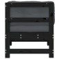 vidaXL Ecksofa mit Kissen Schwarz Massivholz Kiefer vidaXL Ecksofa mit Kissen Schwarz Massivholz Kiefer