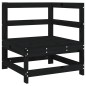 vidaXL Ecksofa mit Kissen Schwarz Massivholz Kiefer vidaXL Ecksofa mit Kissen Schwarz Massivholz Kiefer