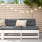 vidaXL Mittelsofas mit Kissen 2 Stk. Weiß Massivholz Kiefer vidaXL Mittelsofas mit Kissen 2 Stk. Weiß Massivholz Kiefer