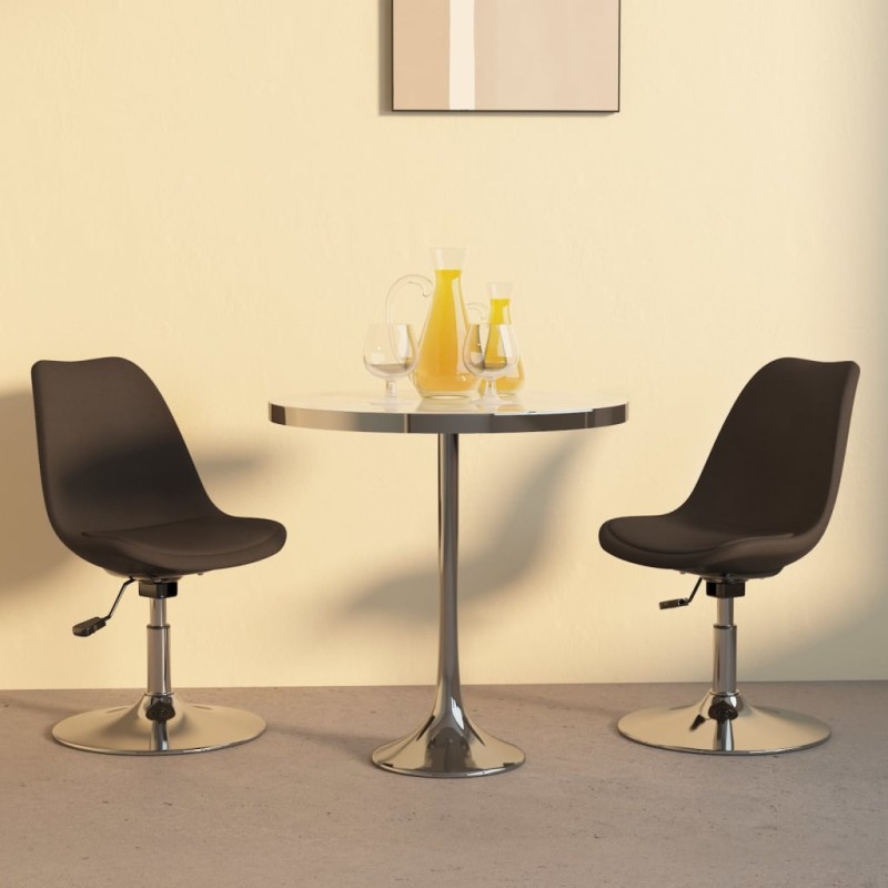 vidaXL Esszimmerstühle 2 Stk. Drehbar Dunkelbraun Stoff vidaXL Esszimmerstühle 2 Stk. Drehbar Dunkelbraun Stoff