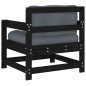 vidaXL Gartenstühle mit Kissen 2 Stk. Schwarz Massivholz Kiefer vidaXL Gartenstühle mit Kissen 2 Stk. Schwarz Massivholz Kiefer