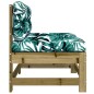 vidaXL Mittelsofa mit Kissen Kiefernholz Imprägniert vidaXL Mittelsofa mit Kissen Kiefernholz Imprägniert