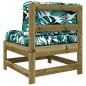 vidaXL Mittelsofa mit Kissen Kiefernholz Imprägniert vidaXL Mittelsofa mit Kissen Kiefernholz Imprägniert