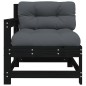 vidaXL Gartenstuhl mit Kissen Schwarz Massivholz Kiefer vidaXL Gartenstuhl mit Kissen Schwarz Massivholz Kiefer