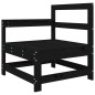 vidaXL Gartenstuhl mit Kissen Schwarz Massivholz Kiefer vidaXL Gartenstuhl mit Kissen Schwarz Massivholz Kiefer