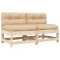 vidaXL Mittelsofas mit Kissen 2 Stk. Massivholz Kiefer vidaXL Mittelsofas mit Kissen 2 Stk. Massivholz Kiefer