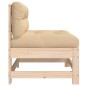 vidaXL Mittelsofas mit Kissen 2 Stk. Massivholz Kiefer vidaXL Mittelsofas mit Kissen 2 Stk. Massivholz Kiefer