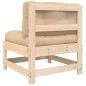 vidaXL Mittelsofas mit Kissen 2 Stk. Massivholz Kiefer vidaXL Mittelsofas mit Kissen 2 Stk. Massivholz Kiefer
