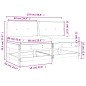 vidaXL Mittelsofas mit Kissen 2 Stk. Grau Massivholz Kiefer vidaXL Mittelsofas mit Kissen 2 Stk. Grau Massivholz Kiefer