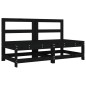 vidaXL Mittelsofas mit Kissen 2 Stk. Schwarz Massivholz Kiefer vidaXL Mittelsofas mit Kissen 2 Stk. Schwarz Massivholz Kiefer