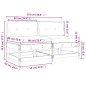 vidaXL Mittelsofas mit Kissen 2 Stk. Schwarz Massivholz Kiefer vidaXL Mittelsofas mit Kissen 2 Stk. Schwarz Massivholz Kiefer