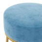 Runder Hocker Hellblau Samt Runder Hocker Hellblau Samt