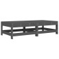 vidaXL Gartenhocker mit Kissen 2 Stk. Grau Massivholz Kiefer vidaXL Gartenhocker mit Kissen 2 Stk. Grau Massivholz Kiefer
