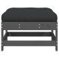vidaXL Gartenhocker mit Kissen 2 Stk. Grau Massivholz Kiefer vidaXL Gartenhocker mit Kissen 2 Stk. Grau Massivholz Kiefer