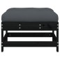 vidaXL Gartenhocker mit Kissen 2 Stk. Schwarz Massivholz Kiefer vidaXL Gartenhocker mit Kissen 2 Stk. Schwarz Massivholz Kiefer