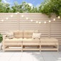 vidaXL 3-tlg. Garten-Lounge-Set mit Kissen Massivholz vidaXL 3-tlg. Garten-Lounge-Set mit Kissen Massivholz