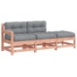 vidaXL 3-tlg. Garten-Lounge-Set mit Kissen Massivholz Douglasie vidaXL 3-tlg. Garten-Lounge-Set mit Kissen Massivholz Douglasie