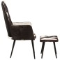 Ohrensessel mit Hocker Schwarz Echtleder Ohrensessel mit Hocker Schwarz Echtleder