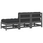 vidaXL 3-tlg. Garten-Lounge-Set mit Kissen Grau Massivholz vidaXL 3-tlg. Garten-Lounge-Set mit Kissen Grau Massivholz