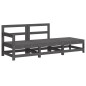 vidaXL 3-tlg. Garten-Lounge-Set mit Kissen Grau Massivholz vidaXL 3-tlg. Garten-Lounge-Set mit Kissen Grau Massivholz