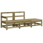 vidaXL 3-tlg. Garten-Lounge-Set mit Kissen Kiefernholz Imprägniert vidaXL 3-tlg. Garten-Lounge-Set mit Kissen Kiefernholz Imprägniert