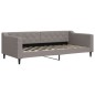 vidaXL Tagesbett Ausziehbar mit Matratzen Taupe 90x200 cm Stoff vidaXL Tagesbett Ausziehbar mit Matratzen Taupe 90x200 cm Stoff