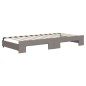 vidaXL Tagesbett Ausziehbar mit Matratzen Taupe 90x200 cm Stoff vidaXL Tagesbett Ausziehbar mit Matratzen Taupe 90x200 cm Stoff