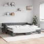 vidaXL Tagesbett Ausziehbar mit Matratzen Dunkelgrau 90x200 cm Stoff vidaXL Tagesbett Ausziehbar mit Matratzen Dunkelgrau 90x200 cm Stoff