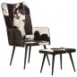 Ohrensessel mit Hocker Schwarz Echtleder Ohrensessel mit Hocker Schwarz Echtleder