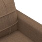 vidaXL 3-tlg. Sofagarnitur mit Kissen Braun Stoff vidaXL 3-tlg. Sofagarnitur mit Kissen Braun Stoff