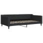 vidaXL Tagesbett Ausziehbar mit Matratzen Schwarz 100x200 cm Stoff vidaXL Tagesbett Ausziehbar mit Matratzen Schwarz 100x200 cm Stoff