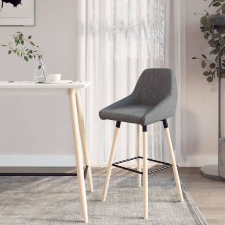 Barhocker Dunkelgrau Stoff