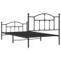 vidaXL Bettgestell mit Kopf- und Fußteil Metall Schwarz 107x203 cm vidaXL Bettgestell mit Kopf- und Fußteil Metall Schwarz 107x203 cm