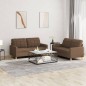 vidaXL 2-tlg. Sofagarnitur mit Kissen Braun Stoff vidaXL 2-tlg. Sofagarnitur mit Kissen Braun Stoff