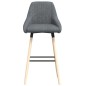 Barhocker Dunkelgrau Stoff Barhocker Dunkelgrau Stoff