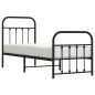 vidaXL Bettgestell mit Kopf- und Fußteil Metall Schwarz 75x190 cm vidaXL Bettgestell mit Kopf- und Fußteil Metall Schwarz 75x190 cm