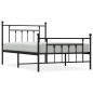 vidaXL Bettgestell mit Kopf- und Fußteil Metall Schwarz 107x203 cm vidaXL Bettgestell mit Kopf- und Fußteil Metall Schwarz 107x203 cm