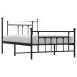 vidaXL Bettgestell mit Kopf- und Fußteil Metall Schwarz 107x203 cm vidaXL Bettgestell mit Kopf- und Fußteil Metall Schwarz 107x203 cm