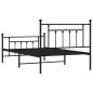 vidaXL Bettgestell mit Kopf- und Fußteil Metall Schwarz 107x203 cm vidaXL Bettgestell mit Kopf- und Fußteil Metall Schwarz 107x203 cm