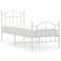 vidaXL Bettgestell mit Kopf- und Fußteil Metall Weiß 75x190 cm vidaXL Bettgestell mit Kopf- und Fußteil Metall Weiß 75x190 cm