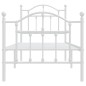 vidaXL Bettgestell mit Kopf- und Fußteil Metall Weiß 75x190 cm vidaXL Bettgestell mit Kopf- und Fußteil Metall Weiß 75x190 cm