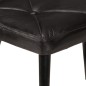 vidaXL Ohrensessel mit Hocker Schwarz Echtleder vidaXL Ohrensessel mit Hocker Schwarz Echtleder