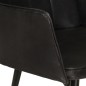vidaXL Ohrensessel mit Hocker Schwarz Echtleder vidaXL Ohrensessel mit Hocker Schwarz Echtleder
