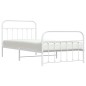 vidaXL Bettgestell mit Kopf- und Fußteil Metall Weiß 107x203 cm vidaXL Bettgestell mit Kopf- und Fußteil Metall Weiß 107x203 cm
