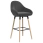 Barhocker 2 Stk. Dunkelgrau Stoff Barhocker 2 Stk. Dunkelgrau Stoff
