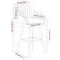 Barhocker 2 Stk. Dunkelgrau Stoff Barhocker 2 Stk. Dunkelgrau Stoff