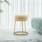 Runder Hocker Creme Plüsch Runder Hocker Creme Plüsch