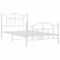 vidaXL Bettgestell mit Kopf- und Fußteil Metall Weiß 107x203 cm vidaXL Bettgestell mit Kopf- und Fußteil Metall Weiß 107x203 cm