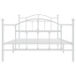 vidaXL Bettgestell mit Kopf- und Fußteil Metall Weiß 107x203 cm vidaXL Bettgestell mit Kopf- und Fußteil Metall Weiß 107x203 cm