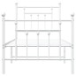 vidaXL Bettgestell mit Kopf- und Fußteil Metall Weiß 75x190 cm vidaXL Bettgestell mit Kopf- und Fußteil Metall Weiß 75x190 cm